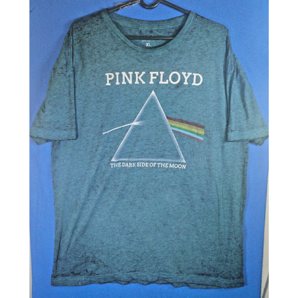 Pink Floyd Dark Side of the Moon Graphic Blue Tie Dye T-Shirt Men's Size XL